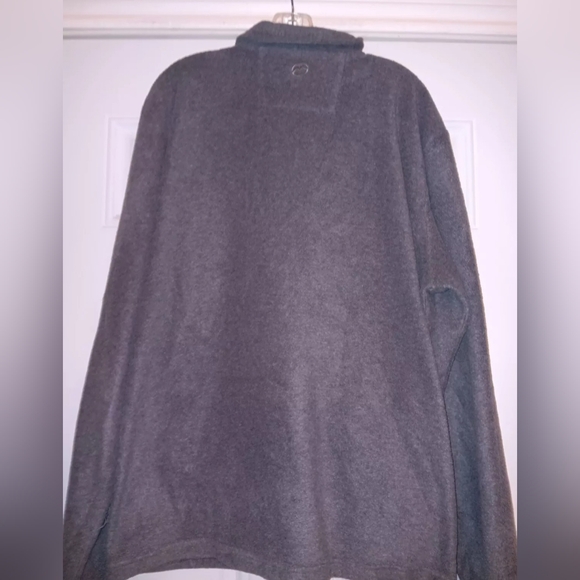 MAGELLAN MENS LONG SLEEVE FULL ZIP FLEECE JACKET SHIRT LARGE GRAY POLY FAUX NECK - Picture 3 of 4